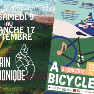 SEPTEMBRE 2023 : À bicyclette, un évènement du Festival Musique en Chemin 