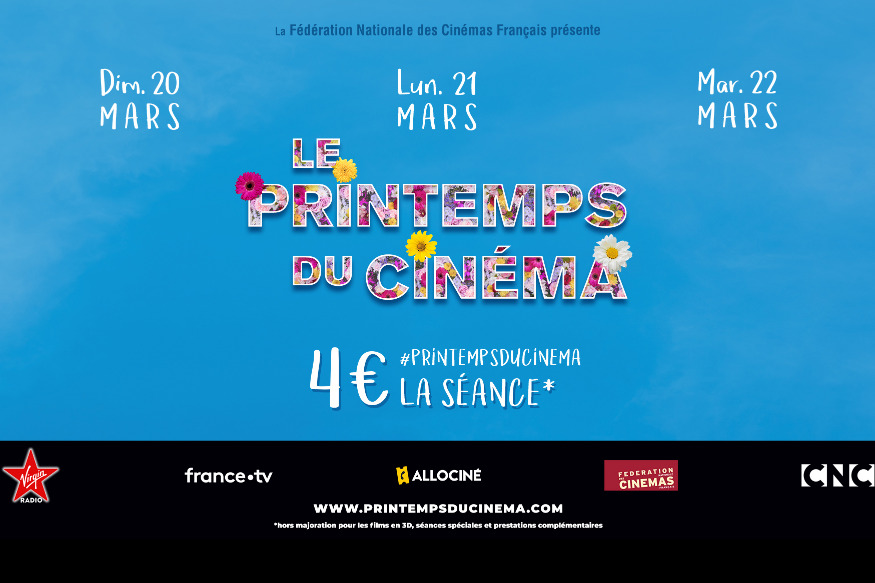 Le Printemps du Cinéma est de retour les 20, 21 et 22 mars 2022 !