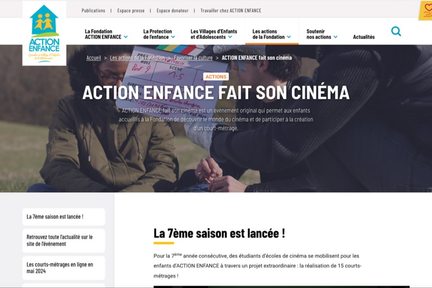 ‘Action Enfance fait son cinéma’. Les 15 courts-métrages de la 7ème édition sont en ligne