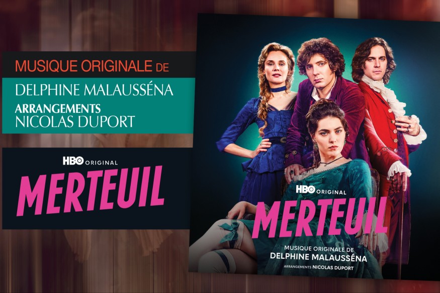 La BO de 'Merteuil' , signée Delphine Malaussena, est un joli bijou, vif et virevoltant ; une belle composition pour accompagner cette relecture de Choderlos de Laclos