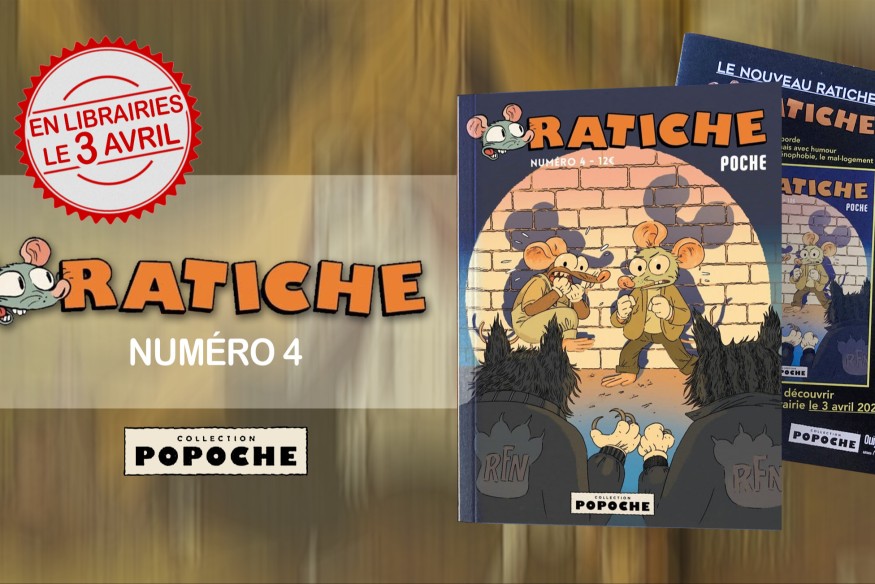 Le nouveau numéro de ‘Ratiche’ arrive dans toutes les bonnes librairies… Et oui, on en est déjà au quatrième numéro ! Vous reprendrez bien un peu de vitriol (un peu), et une part de critique sociale ?